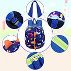 Дитячий рюкзак Динозаврик синій від 2 років, фото 7