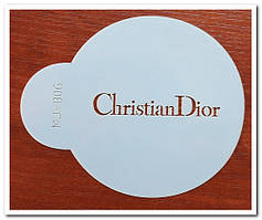 Трафарет "Christian Dior" круглий для прикрашування тортів Бренди