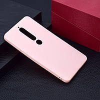 Чехол для Nokia 6.1 / Nokia 6 New 2018 силикон Soft Touch бампер светло-розовый