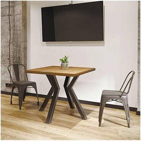 Стіл Свен-4 квадратний, вибір кольору каркасу та стільниці, стиль лофт (loft), індастріал, Метал Дизайн