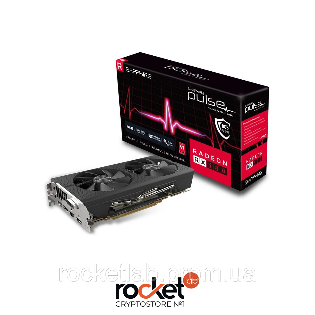 Видеокарта SAPPHIRE AMD Radeon RX580 PULSE 8G - фото 1 - id-p648924358