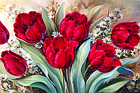 Набор алмазной вышивки (мозаики) "Красные тюльпаны". Художник Douglas Frasquetti