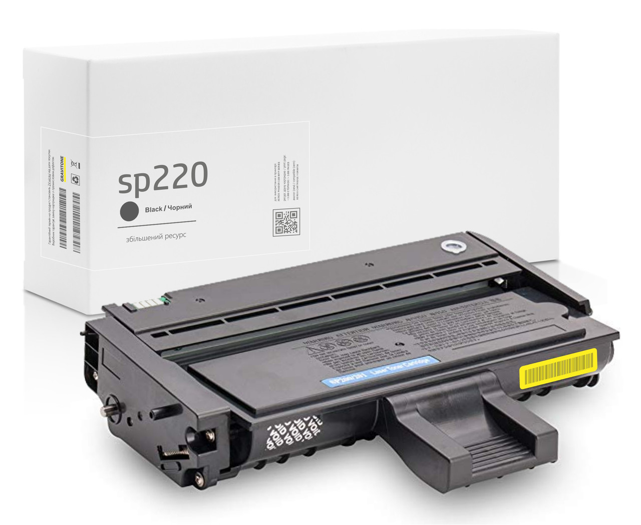 Картридж Ricoh SP 220 (SP220) сумісний, чорний, збільшений ресурс (2.600 стор.) від Gravitone, фото 1