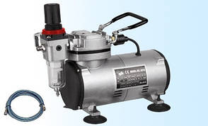 Компресор для аерографії. Безоливний із редуктором і фільтром. FENGDA AS-18-2