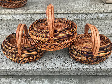 Комплект великодніх кошиків із лози (4 шт.), фото 3