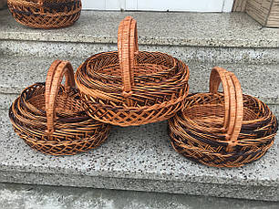 Комплект великодніх кошиків із лози (4 шт.), фото 4