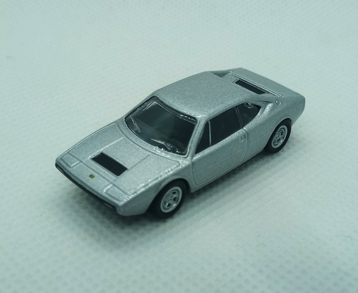 Модель Ferrari micro cars Dino 308 GT4 в масштабі 1:100 (сріблястий)