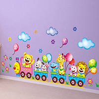 Наклейка інтер'єрна дитяча паровозик