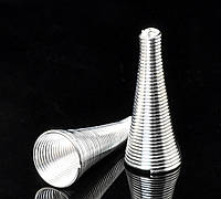 Концевик пружина Finding Шапочка для бусин обниматель Серебристый 23 мм x 8 мм