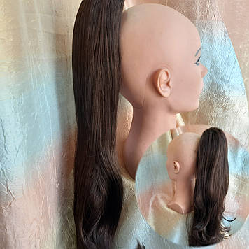 Хвіст шиньйон прямий на крабі шоколадно-каштановий ELEGANT Т4050 - 4/33