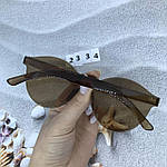 Коричневі окуляри без оправи, фото 6