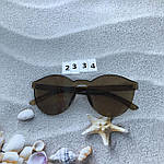 Коричневі окуляри без оправи, фото 7