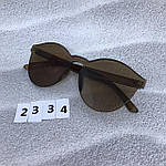 Коричневі окуляри без оправи, фото 8