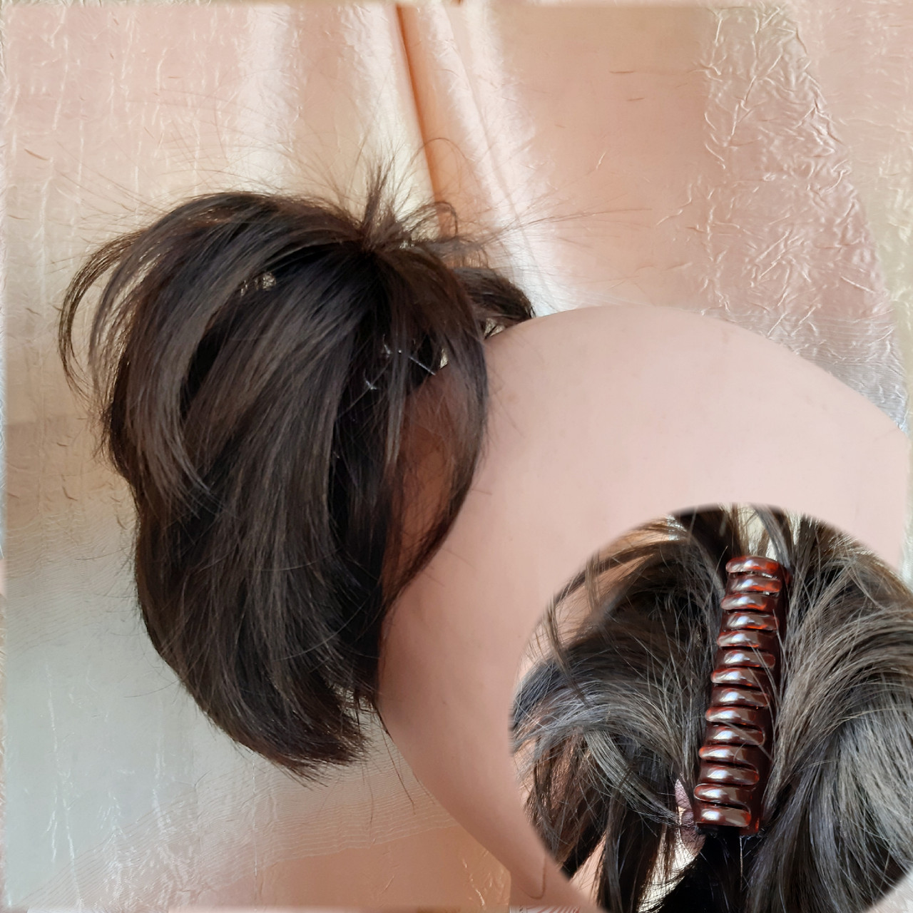 Хвіст короткий "рожки" на крабі шоколадний KARINA-6, фото 1