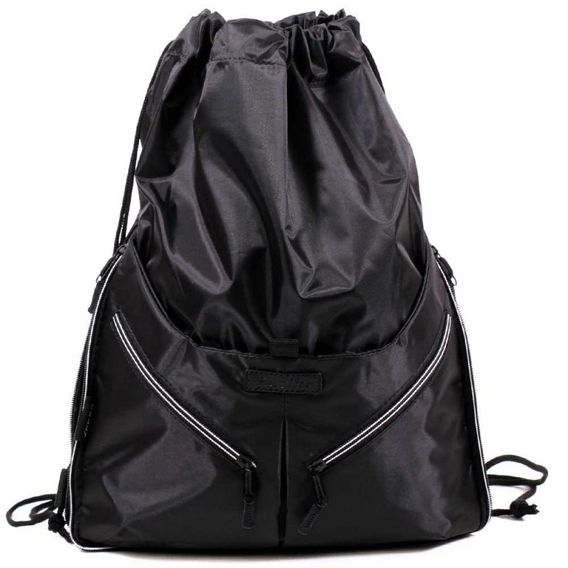 Рюкзак сумка мешочек на шнурках для сменной обуви детский черный городской мальчику Dolly 837 37х43х10 см - фото 1 - id-p411093873