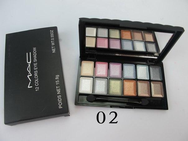 Тіні МАС 12 кольорів, No02 Mac Cosmetics