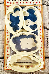 Набір пластикових вирубок Хмари, 5 шт.