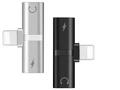 Адаптер 2 в 1 для зарядки і навушників Lightning IOS Золотий