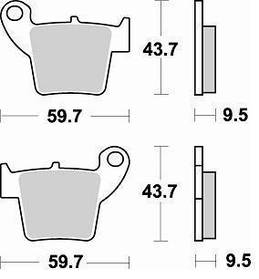 Мото колодки BRAKING BR 886CM46 аналог FDB2139 HONDA CR125/HONDA CRF 150-450/HONDA CRE125/500,APRILIA MXV 450/