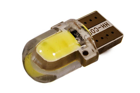Світлодіодна лампа AllLight T10 1 діод COB 1W W2,1x9,5d 12V WHITE в силіконі МАЛЕНЬКА, фото 2