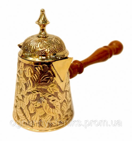 Турка для кофе желтый метал с крышкой, цена 700 грн — Prom.ua (ID#88043866)