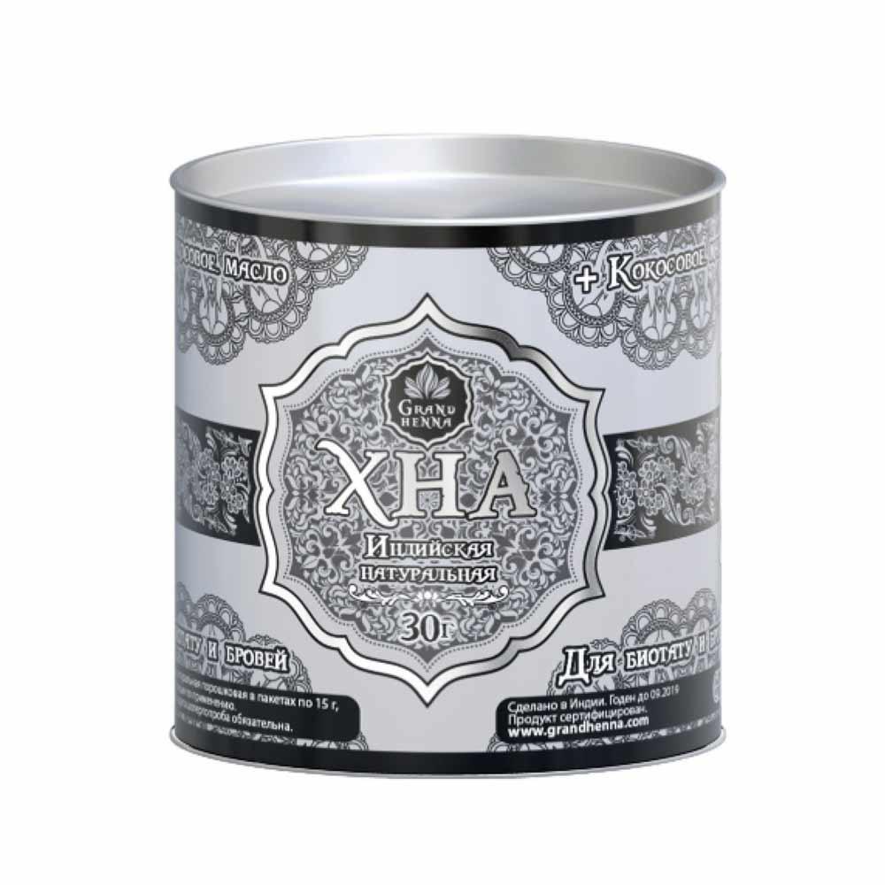 Хна для биотату и бровей, темный графит 30 гр. Grand Henna