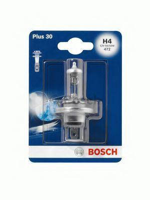 Автолампа BOSCH Plus 30% H4 60/55W 12V P43t(1987301002) 1шт./ блистер, фото 2