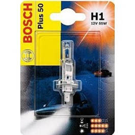 Автолампа BOSCH Plus 50% H1 55W 12V P14,5s (1987301041) 1 шт./блистер, фото 2