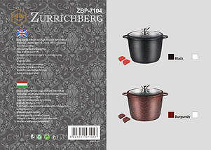 Каструля мармурова зі знімними ручками ZURRICHBERG Deluxe ZBP 7104 24 × 17,5 см, фото 2