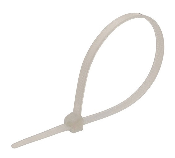 Стяжка кабельна нейлонова 4,0*200 біла (100 шт./пач.)
