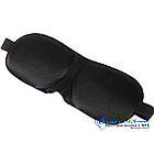Маска для сну із широкою гумкою Silenta 3D Black, фото 3