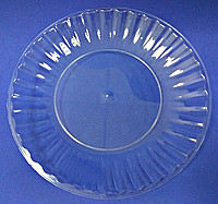 Тарілки святкові одноразові прозорі зі склопластику 16 см 10 шт