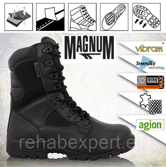 Берци Magnum Elite з водонепроникної шкіри взуття для спеціальних завдань Розмір 40 - 26,4 см