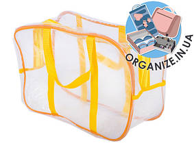 Компактна прозора сумка в пологовий будинок / для іграшок ORGANIZE (жовтий)