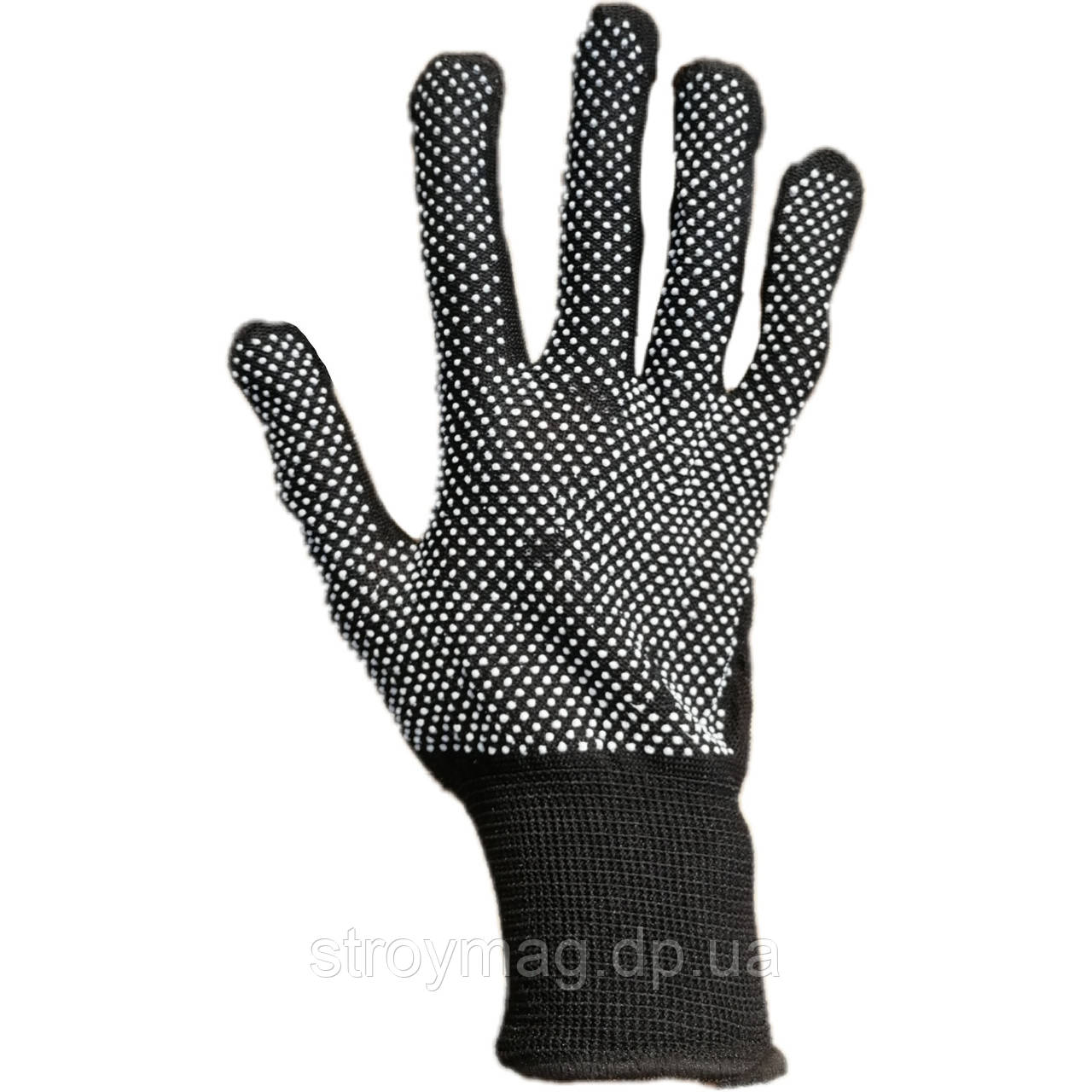 Перчатки рабочие стрейч гламур черный (10 размер) - фото 1 - id-p67625404