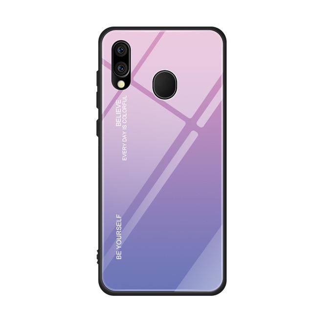 Чохол Gradient для Samsung Galaxy M20 Бампер Pink Purple