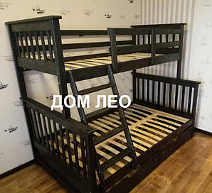 Двох'ярусне тримісне ліжко Олігарх 120