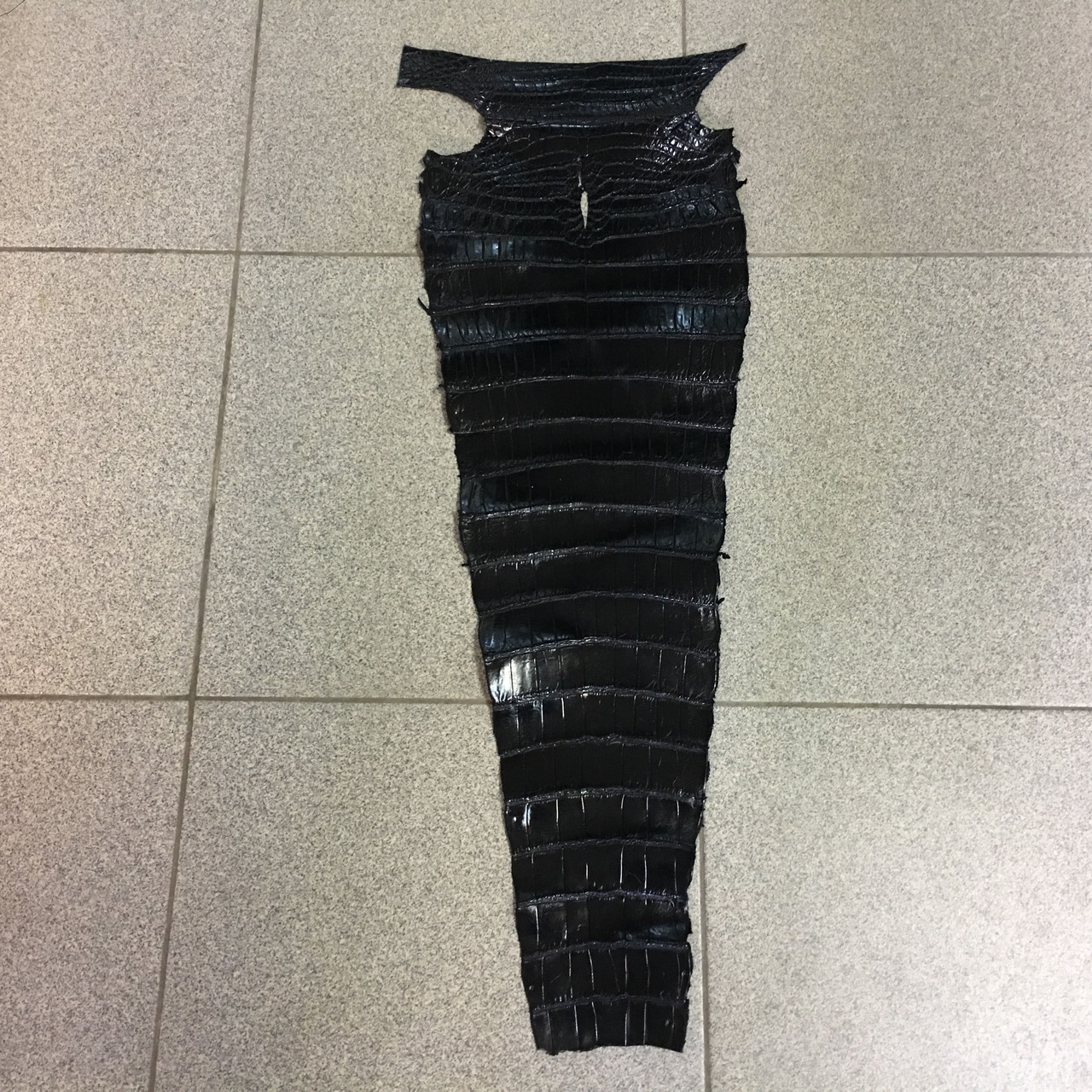 Кожа 1,1mm CROCO хвост black ITALY