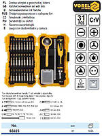 Набор отвертка трещотка насадки Польша Ø=5/32" CrV лупа 31 штука VOREL-65025