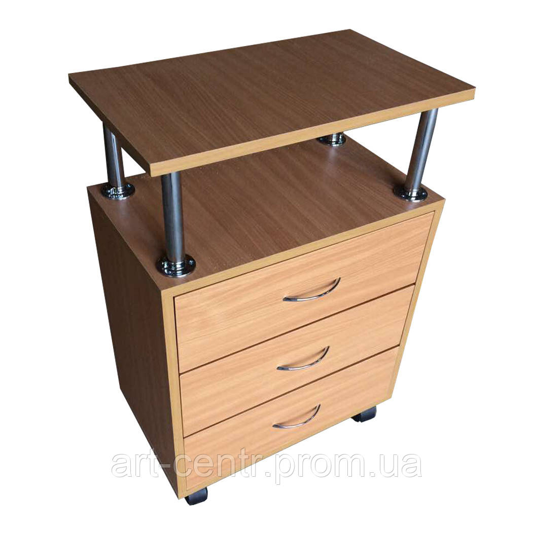 Тумба на Колесиках с Тремя Ящиками и Верхней Открытой Полкой — Купить ...