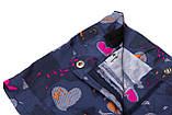 Шорти для дівчинки коттон SmileTime Hearts, джинс, фото 3