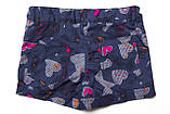 Шорти для дівчинки коттон SmileTime Hearts, джинс, фото 4