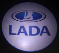 Підсвічування дверей врізна з логотипом Лада