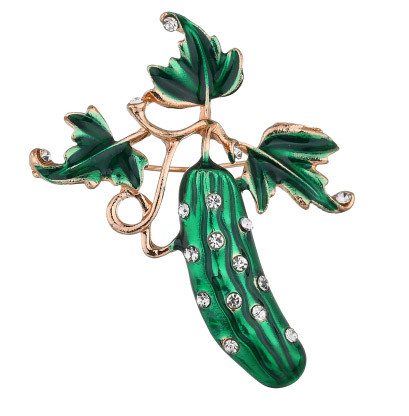 Брошка подарунок садівнику городнику Огірок, фото 1