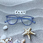 Маленькі іміджеві окуляри в блакитній оправі, фото 3