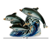 Набір з 3 фарфорових статуеток Дельфіни VS-411, фото 4
