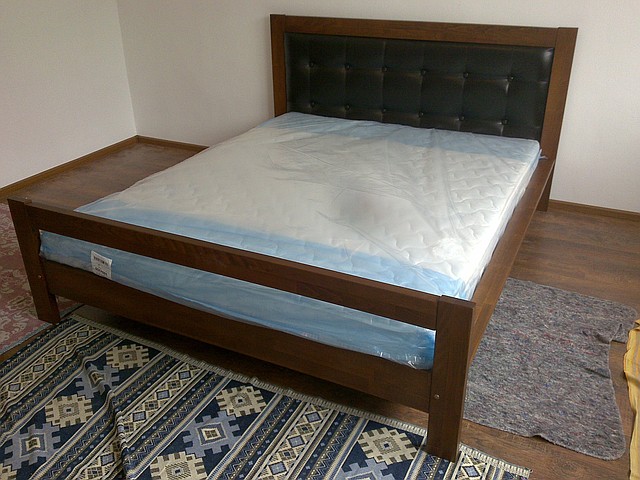Ліжко двоспальне з натурального дерева в спальню Цезар (бук)160*200 Неомеблі - фото 3 - id-p4118219