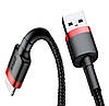 USB кабель Baseus Cafule Cable USB Lightning 1.5 A / 2m - Black/Red, фото 4