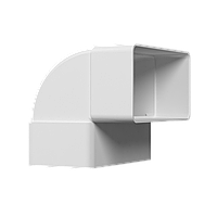 Колено плоское Эра 90° пластиковое 60 х 120 мм (60-192)
