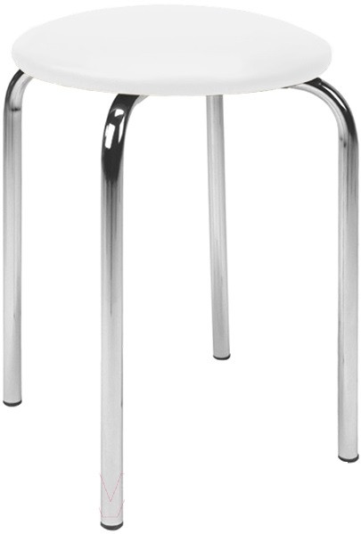Табурет Chico (Чіко) chrome шкірзам V-1 (білий), фото 1